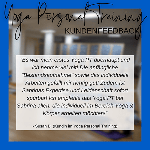 Bewertung Yoga Personal Training_Susan B. (Kundin)